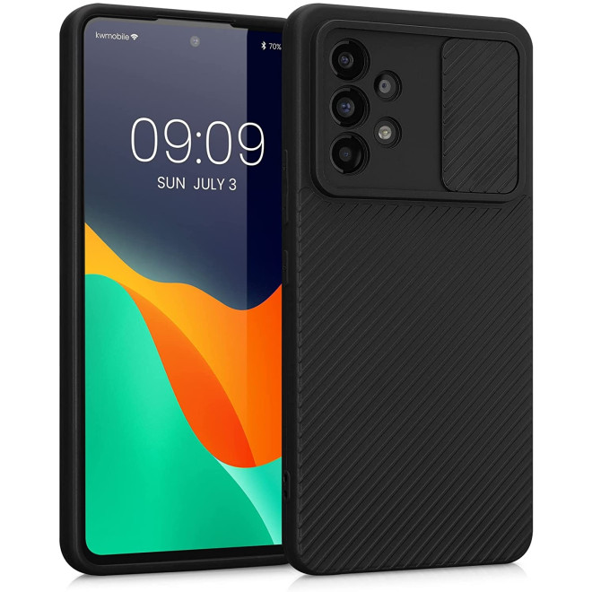 KWmobile Θήκη Σιλικόνης με Κάλυμμα για την Κάμερα Samsung Galaxy A53 5G - Black 