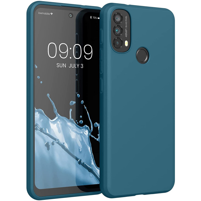 KWmobile Θήκη Σιλικόνης Motorola Moto E40 - Petrol