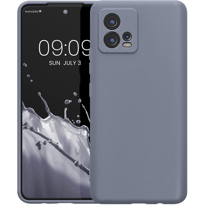 KWmobile Θήκη Σιλικόνης Motorola Moto G72 με Πλαίσιο Κάμερας - Lavender Grey