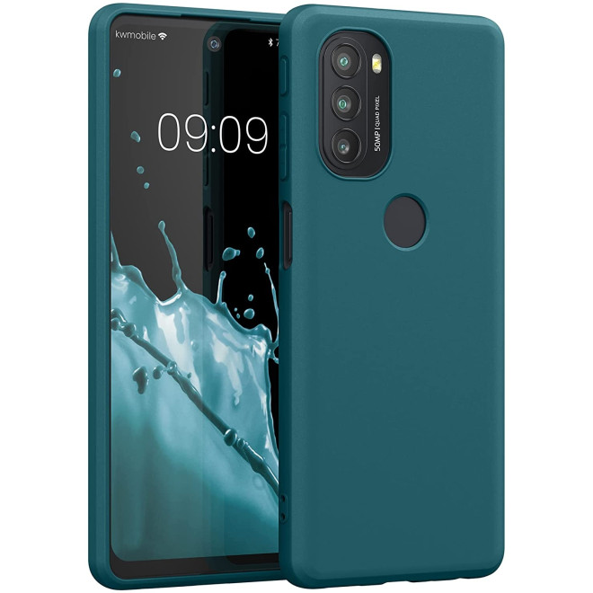 KWmobile Θήκη Σιλικόνης Motorola Moto G51 5G - Petrol