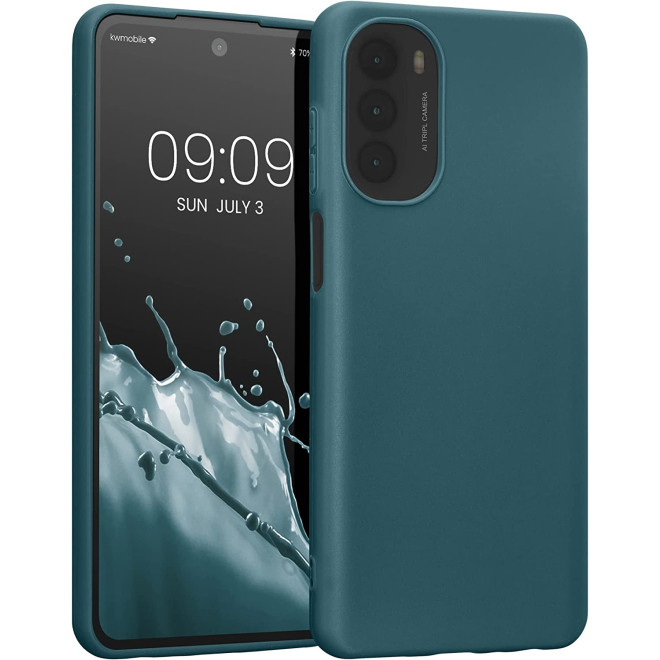 KWmobile Θήκη Σιλικόνης Motorola Moto G62 5G - Petrol