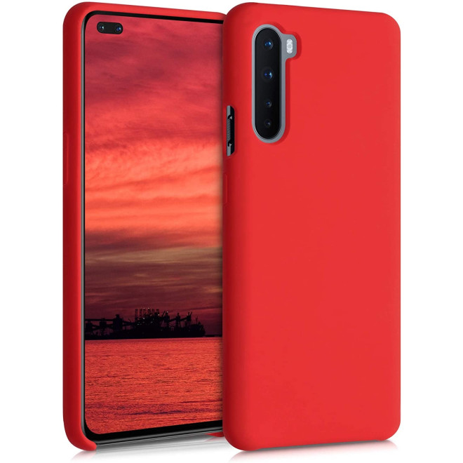 KWmobile Θήκη Σιλικόνης OnePlus Nord - Soft Flexible Rubber Cover - Red