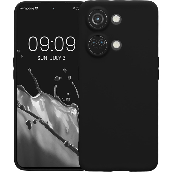 KWmobile Θήκη Σιλικόνης OnePlus Nord 3 με Πλαίσιο Κάμερας - Black Matte
