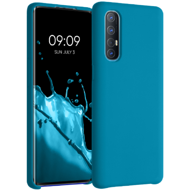 KWmobile Θήκη Σιλικόνης Oppo Find X2 Neo - Soft Flexible Rubber Cover - Caribbean Blue