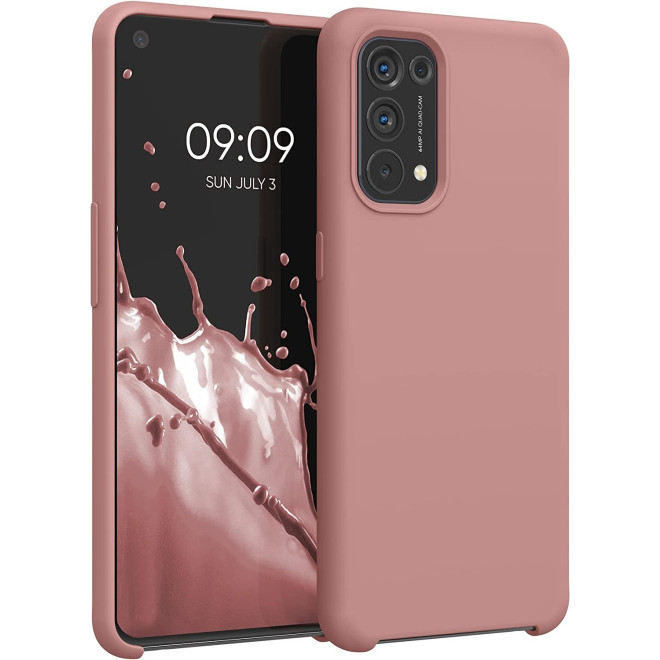 KWmobile Θήκη Σιλικόνης Oppo Find X3 Lite - Soft Flexible Rubber Cover - Rose Tan