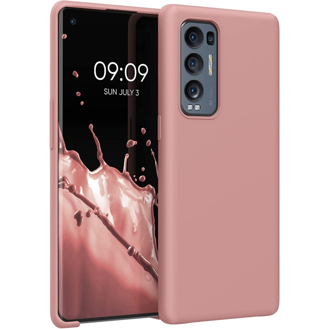 KWmobile Θήκη Σιλικόνης Oppo Find X3 Neo - Soft Flexible Rubber Cover - Rose Tan