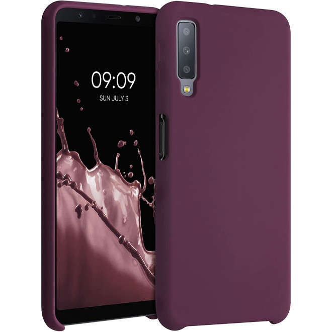 KWmobile Θήκη Σιλικόνης Samsung Galaxy A7 2018 - Soft Flexible Rubber Cover - Bordeaux Violet 