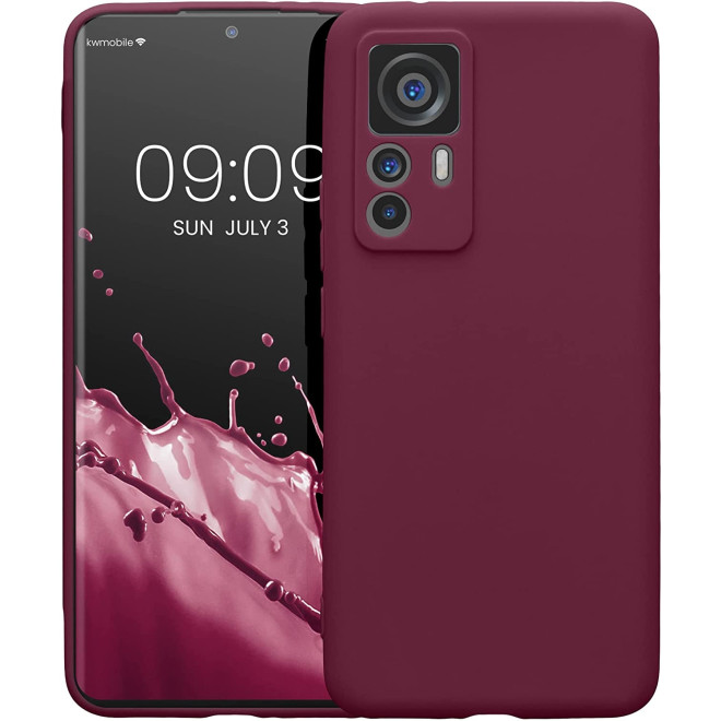 KWmobile Θήκη Σιλικόνης Xiaomi 12T / 12T Pro με Πλαίσιο Κάμερας - Bordeaux Violet