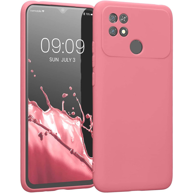 KWmobile Θήκη Σιλικόνης Xiaomi Poco C40 με Πλαίσιο Κάμερας - Dark Rose