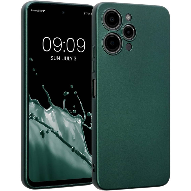 KWmobile Θήκη Σιλικόνης Xiaomi Redmi 12 με Πλαίσιο Κάμερας - Metallic Teal