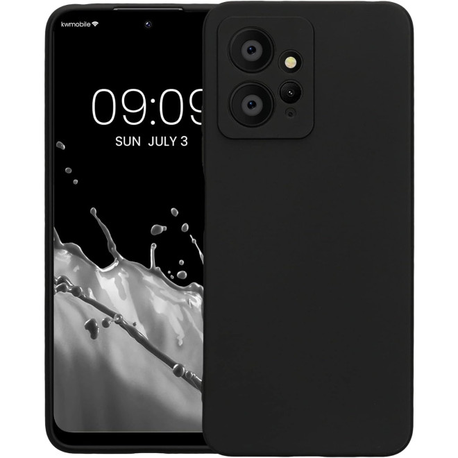 KWmobile Θήκη Σιλικόνης Xiaomi Redmi Note 12 4G με Πλαίσιο Κάμερας - Black Matte
