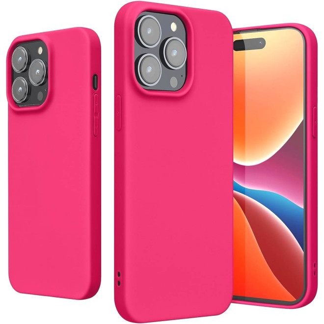 KWmobile Θήκη Σιλικόνης Apple iPhone 15 Pro Max - Neon Pink