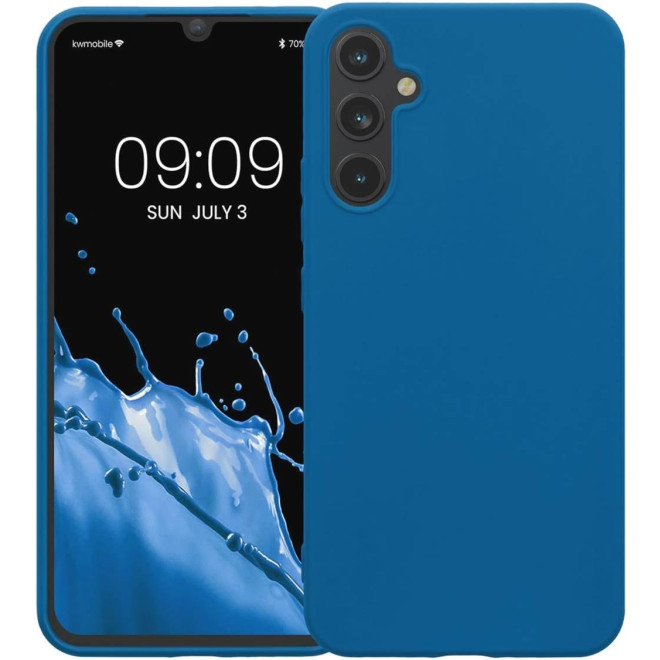 KWmobile Θήκη Σιλικόνης Samsung Galaxy A34 - Caribbean Blue