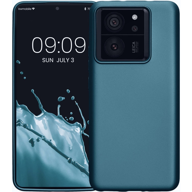KWmobile Θήκη Σιλικόνης Xiaomi 13T / 13T Pro - Metallic Caribbean Blue 
