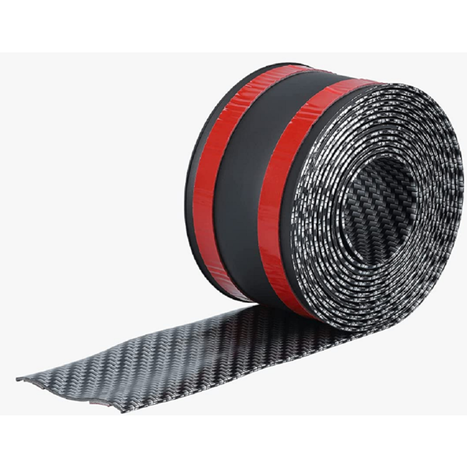 KW PVC Protector Sticker for Car Door Sill - Προστατευτική Αυτοκόλλητη Ταινία για Πόρτες Αυτοκινήτου - 5 x 250 cm - Carbon Black