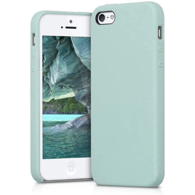 kw-tpu-apple-iphone-se-5-5s-soft-flexible-rubber-protective-cover-mint-matte