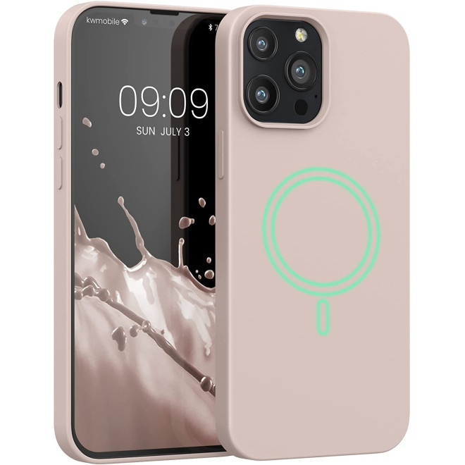 KWmobile Θήκη MagSafe Σιλικόνης Apple iPhone 13 Pro Max - Soft Flexible Rubber Cover - Dusty Pink