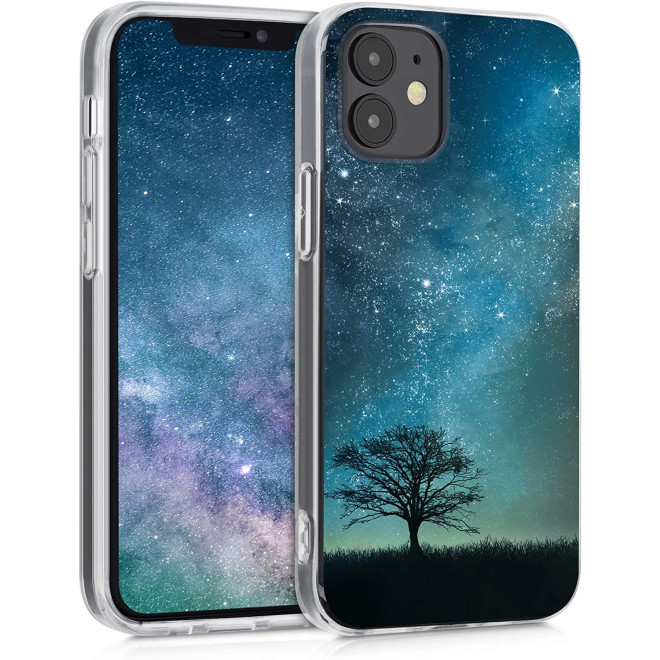 KWmobile Θήκη Σιλικόνης Apple iPhone 12 mini - Cosmic Nature Blue / Grey / Black 