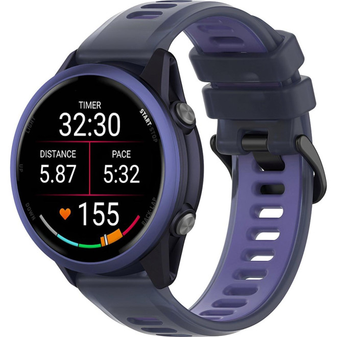 Λουράκι (20mm) Samsung Galaxy Watch FE / 7 / 6 / 5 / 5 Pro /4 (47/46/45/44/43/42/40mm) / Active / Active 2 / Huawei Watch GT 3 42mm / GT 3 Pro 43mm Techsuit Watchband W084 Σιλικόνης Purple