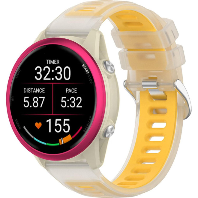 Λουράκι (20mm) Samsung Galaxy Watch FE / 7 / 6 / 5 / 5 Pro /4 (47/46/45/44/43/42/40mm) / Active / Active 2 / Huawei Watch GT 3 42mm / GT 3 Pro 43mm Techsuit Watchband W084 Σιλικόνης Yellow