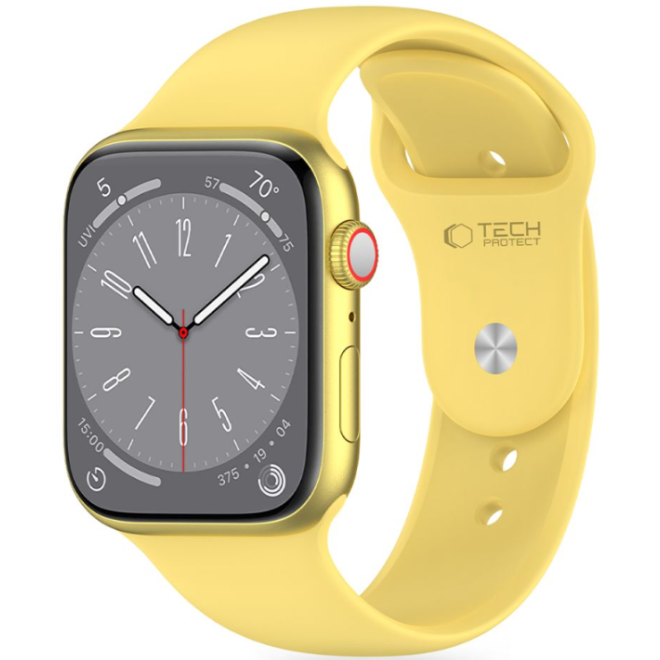 Λουράκι Apple Watch SE/10/9/8/7/6/5/4 (42/41/40mm) - Tech-Protect Silicone Σιλικόνης - Canary Yellow