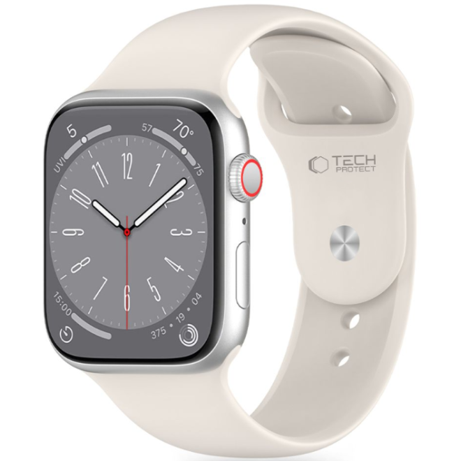 Λουράκι Apple Watch SE/10/9/8/7/6/5/4 (42/41/40mm) - Tech-Protect Silicone Σιλικόνης - Starlight