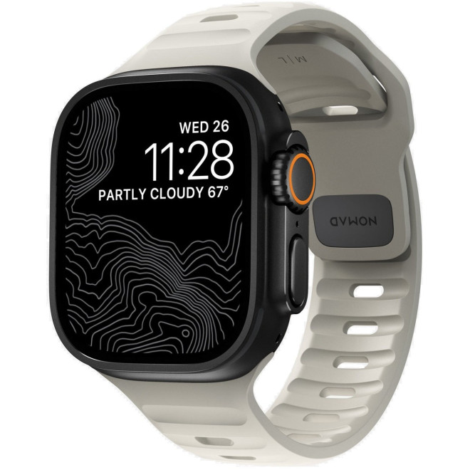 Λουράκι Apple Watch Ultra/SE/11/10/9/8/7/6/5/4 (49/46/45/44mm) Nomad Sport Band Αδιάβροχο Σιλικόνης Stone