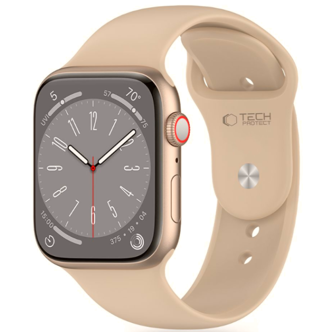 Λουράκι Apple Watch Ultra2/Ultra1/SE/10/9/8/7/6/5/4 (49/46/45/44mm) - Tech-Protect Silicone Σιλικόνης - Walnut