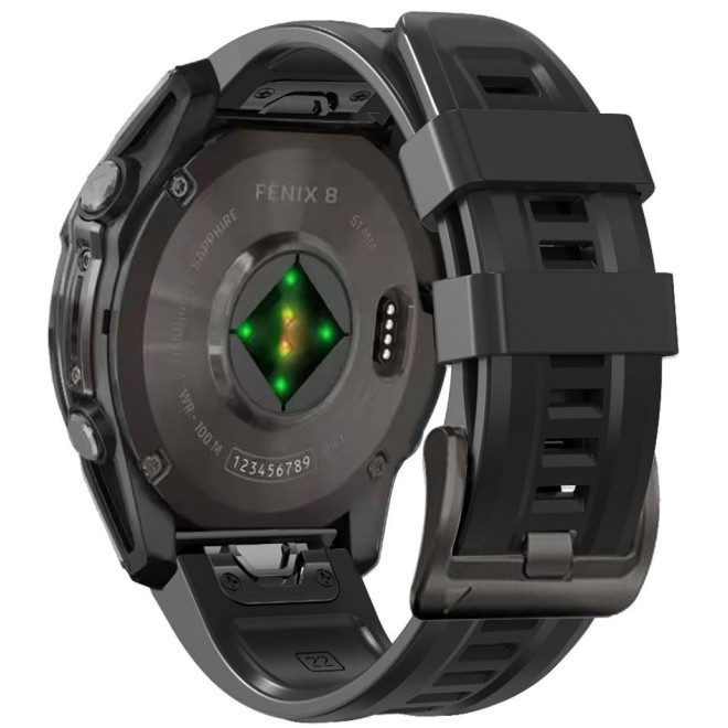 Λουράκι Garmin Fenix 3/5X/3HR/5X Plus/6X/6X Pro/7X/8 (51mm) - Tech-Protect Silicone Σιλικόνης - Black 