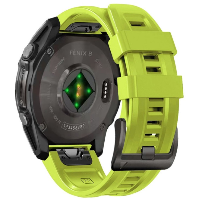 Λουράκι Garmin Fenix 3/5X/3HR/5X Plus/6X/6X Pro/7X/8 (51mm) - Tech-Protect Silicone Σιλικόνης - Lime