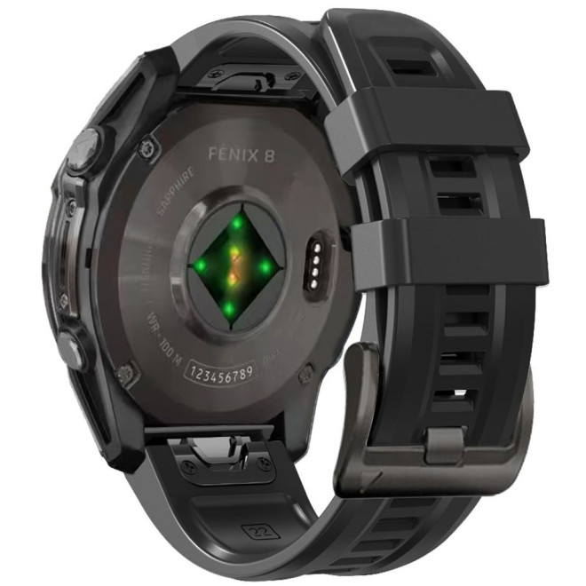 Λουράκι Garmin Fenix 5/6/6 Pro/7/8/E (47mm) - Tech-Protect Silicone Σιλικόνης - Black