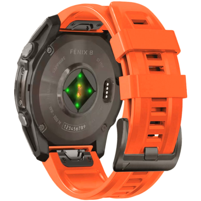 Λουράκι Garmin Fenix 5/6/6 Pro/7/8/E (47mm) - Tech-Protect Silicone Σιλικόνης - Orange