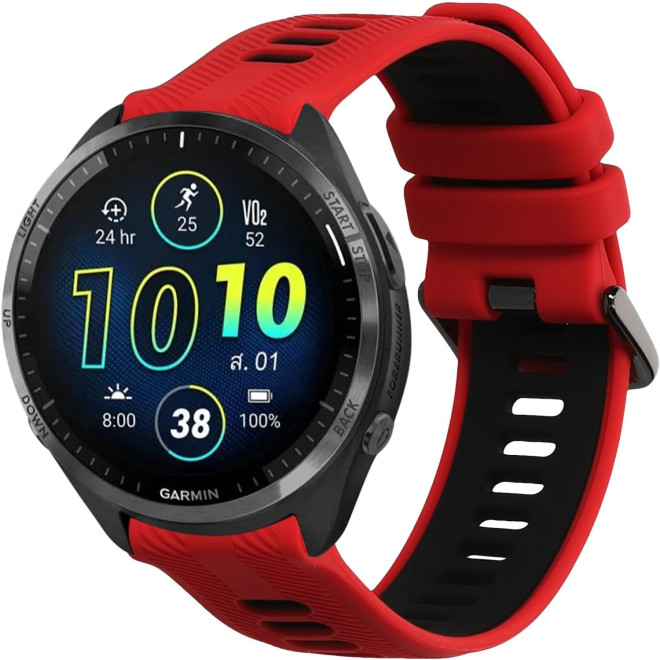 Λουράκι Garmin Forerunner 965 / 955 / 945 / 745 KW TPU Watch Strap Σιλικόνης Red / Black
