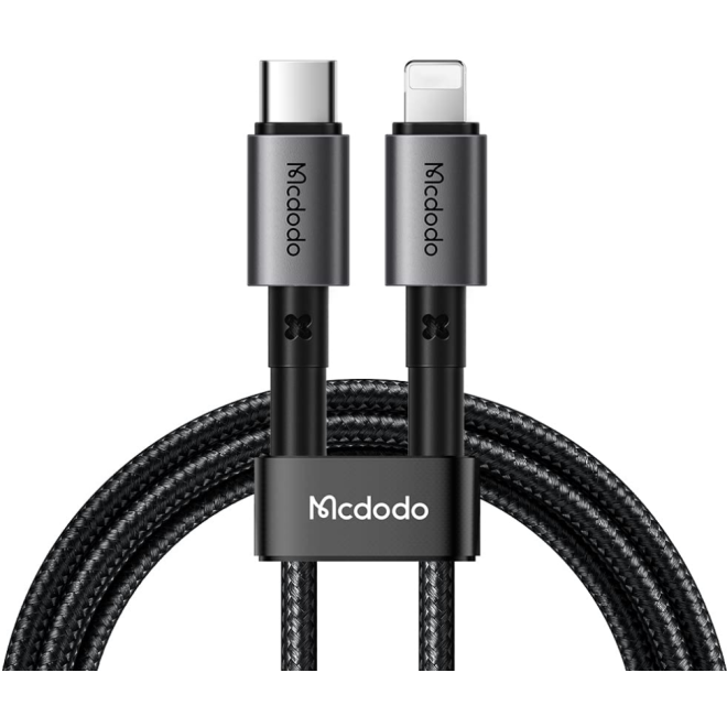 Mcdodo CA-285 - Καλώδιο Φόρτισης και Μεταφοράς Δεδομένων Type-C σε Lightning - 180cm - 36W - 3A - Black