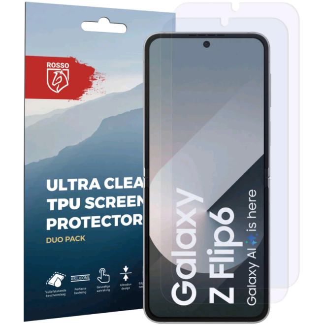 Μεμβράνη Προστασίας Samsung Galaxy Z Flip6 - Rosso Ultra Clear Screen Protector Εσωτερικής Οθόνης - 2 Τεμάχια