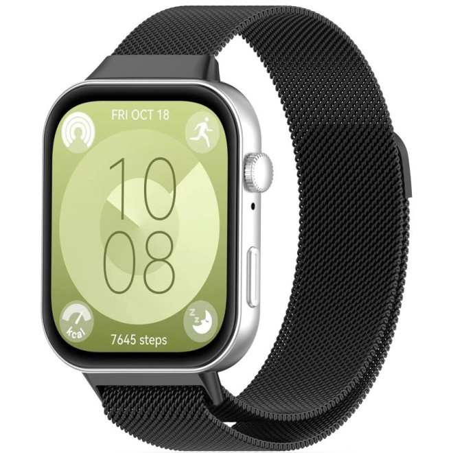 Μεταλλικό Λουράκι - Huawei Watch Fit 3 - Tech-Protect Milaneseband - Black