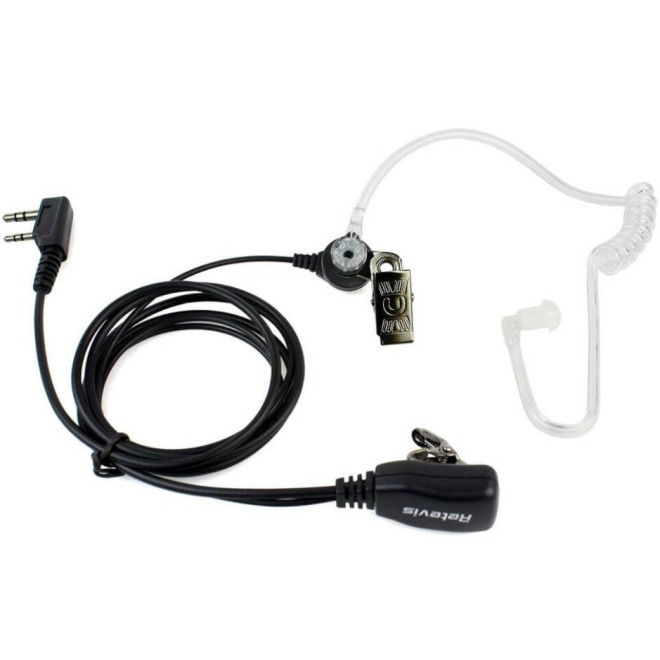 Μικρόφωνο Ακουστικό Retevis C9003A G-Hook Earpiece Μονό PTT 2 Pin για τον Πομποδέκτη Kenwood Transparent