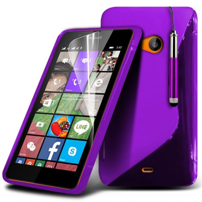 Μωβ Θήκη Σιλικόνης Lumia 540