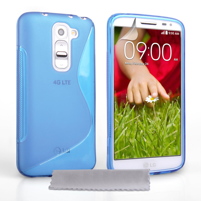 Μπλε Ημιδιάφανη Θήκη Σιλικόνης LG G2 Mini