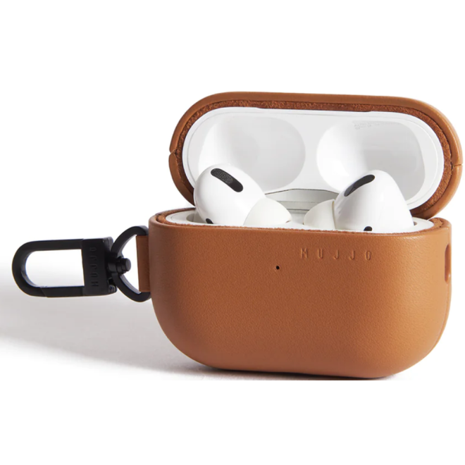 Mujjo Echelon - Premium Σκληρή Θήκη Apple AirPods Pro 2nd Gen από Φυτικό ECCO Δέρμα - Tan
