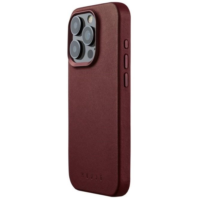 MUJJO Full Leather Case - Δερμάτινη Θήκη MagSafe - Apple iPhone 15 Pro - Burgundy MUJJO Full Leather Case - Δερμάτινη Θήκη MagSafe - Apple iPhone 15 Pro - Burgundy