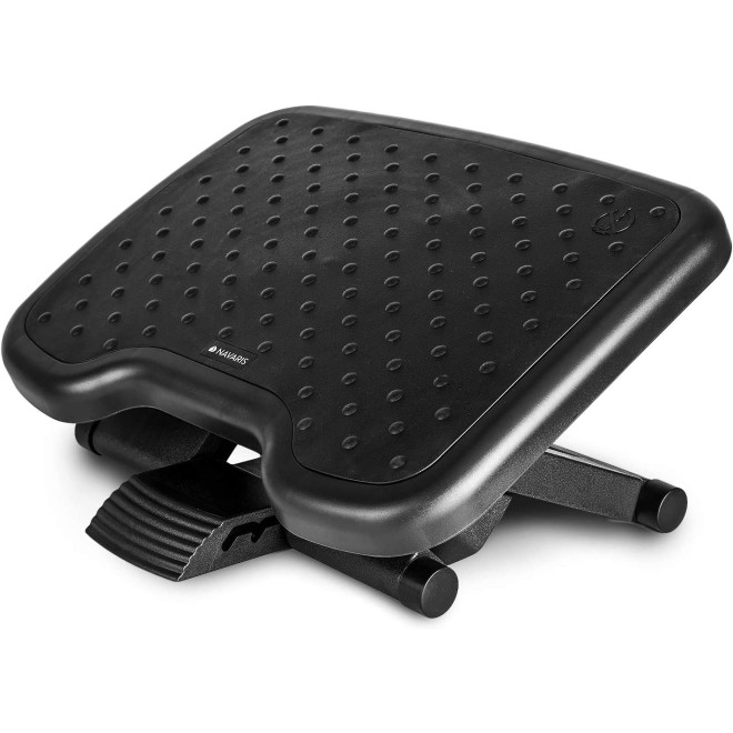 Navaris Adjustable Foot Rest - Ρυθμιζόμενο Υποπόδιο Γραφείου 3 Επιπέδων και Κλίσης 0-25° - Black