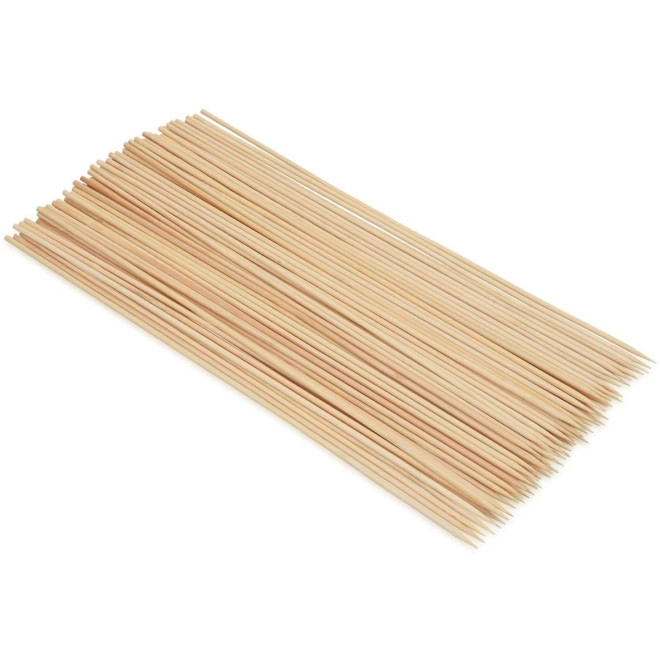 Navaris Bamboo Skewer Sticks - Ξυλάκια / Καλαμάκια για Σουβλάκι / Κρέας / Μπάρμπεκιου BBQ από Μπαμπού - 100 Τεμάχια - 30cm