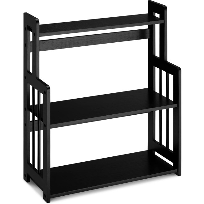 Navaris Bamboo Spice Rack - Ξύλινο Ράφι Καρυκευμάτων / Μπαχαρικών 3 Επιπέδων από Μπαμπού - Black