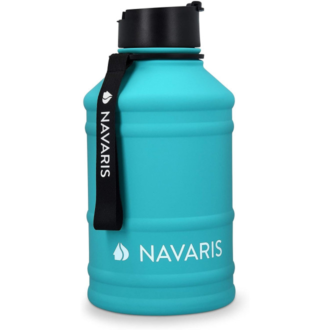 Navaris Μπουκάλι Νερού από Ανοξείδωτο Ατσάλι - BPA Free - 2.2 L - Turquoise