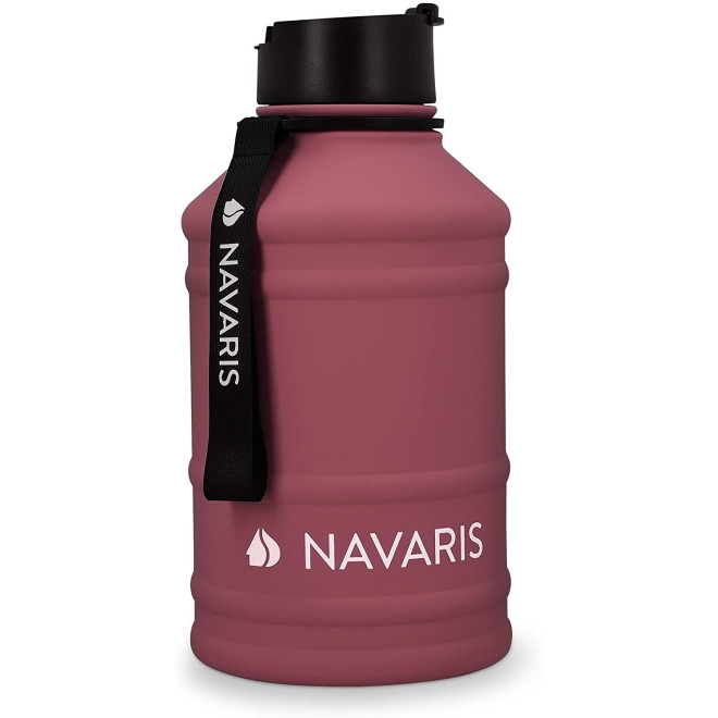 Navaris Μπουκάλι Νερού από Ανοξείδωτο Ατσάλι - BPA Free - 2.2 L - Berry