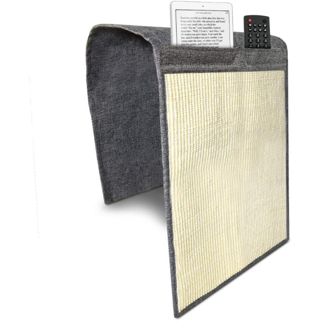 Navaris Cat Scratch Armrest Organiser - Προστατευτικό Καναπέ από Γρατζουνιές Γάτας - Dark Grey / White 