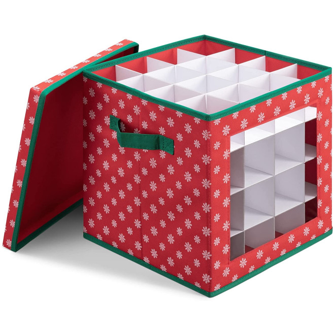 Navaris Christmas Ornament Storage Box - Κουτί Αποθήκευσης 64 Θέσεων για Χριστουγεννιάτικα Διακοσμητικά / Μπάλες / Στολίδια Δέντρων