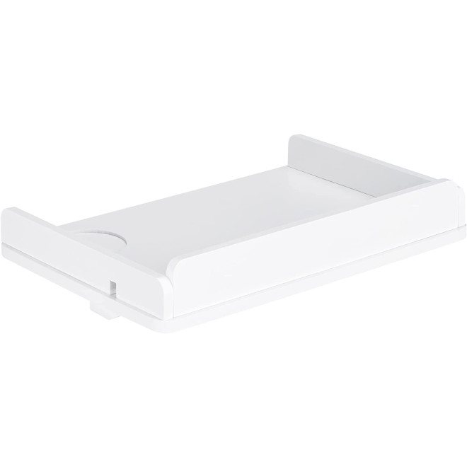 Navaris Clip-on Bedside Shelf - Κομοδίνο / Ράφι / Δίσκος για Κρεββάτι από Μπαμπού - 38 x 26 x 11cm - White
