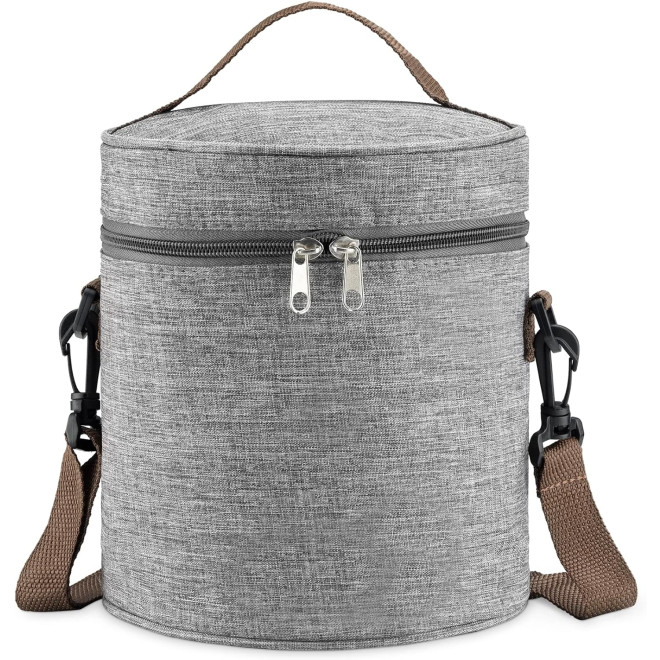 Navaris Cooler Bag - Ισοθερμική Τσάντα με Αποσπώμενο Ιμάντα Ώμου και Λαβή Χειρός - 5L - Gray